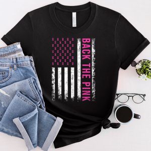 Cancer Awareness Shirt Ideas Back The Pink Flag Toddler Special Women Men T-Shirt 3