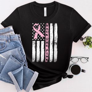 Cancer Awareness Shirt Ideas Back The Pink Flag Toddler Special Women Men T-Shirt 5