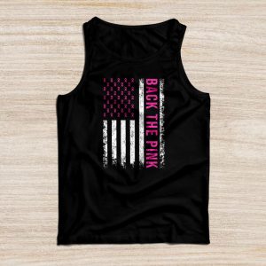 Back The Pink Breast Cancer Awareness Flag Toddler Women Men Tank Top