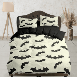 Bat Pattern Halloween Full Size Bedding & Pillowcase