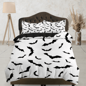 Bat Prints Halloween Full Size Bedding & Pillowcase
