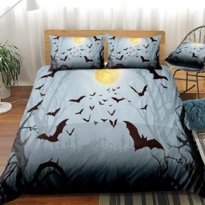 Bats Halloween Bedding Set Bedroom Decor