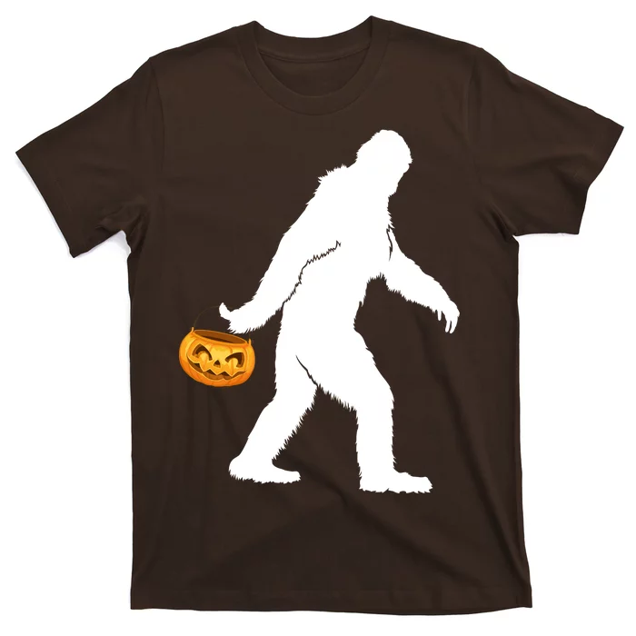 Bigfoot Sasquatch Halloween Pumpkin Unisex T-Shirt For Adult Kids