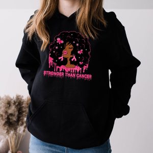 Black Women Melanin Queen Stronger Than Breast Cancer Fight Hoodie 3 2