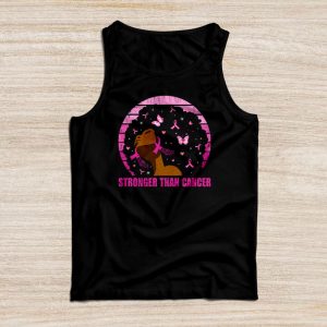 Black Women Melanin Queen Stronger Than Breast Cancer Fight Tank Top