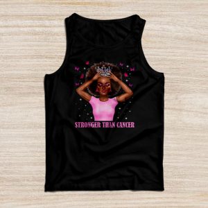 Breast Cancer Warrior Shirt Black Women Stronger Than Breast Cancer Tank Top 5