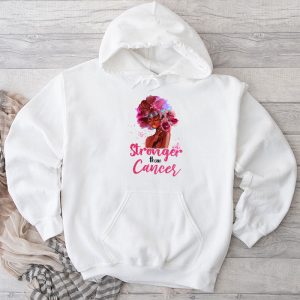 Black Women Queen Stronger Than Breast Cancer Pink Ribbon Hoodie