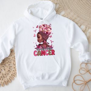 Black Women Queen Stronger Than Breast Cancer Pink Ribbon Hoodie 3 4