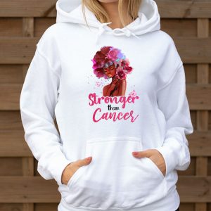 Black Women Queen Stronger Than Breast Cancer Pink Ribbon Hoodie 3 6