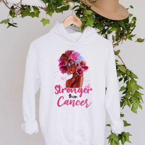 Black Women Queen Stronger Than Breast Cancer Pink Ribbon Hoodie 4 1