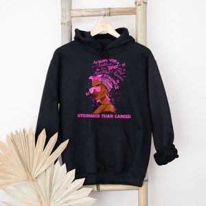 Black Women Queen Stronger Than Breast Cancer Pink Ribbon Hoodie 4 2