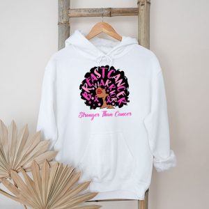 Black Women Queen Stronger Than Breast Cancer Pink Ribbon Hoodie 5