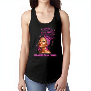 Black Women Queen Stronger Than Breast Cancer Pink Ribbon Tank Top 1 3