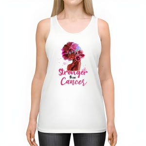 Black Women Queen Stronger Than Breast Cancer Pink Ribbon Tank Top 2 1