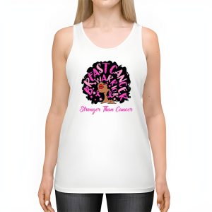 Black Women Queen Stronger Than Breast Cancer Pink Ribbon Tank Top 2