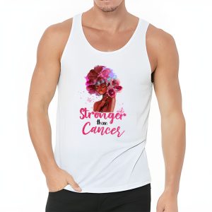 Black Women Queen Stronger Than Breast Cancer Pink Ribbon Tank Top 3 1