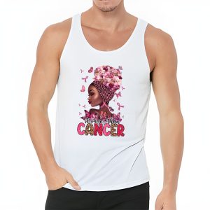 Black Women Queen Stronger Than Breast Cancer Pink Ribbon Tank Top 3 4