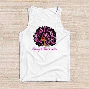 Breast Cancer Warrior Shirt Black Women Stronger Than Breast Cancer Tank Top 1