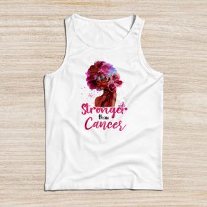 Breast Cancer Warrior Shirt Black Women Stronger Than Breast Cancer Tank Top 2