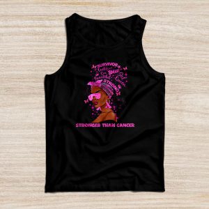 Breast Cancer Warrior Shirt Black Women Stronger Than Breast Cancer Tank Top 3