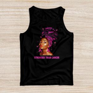 Breast Cancer Warrior Shirt Black Women Stronger Than Breast Cancer Tank Top 4