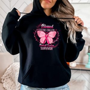 Blessed To Be Called Breast Cancer Survivor Pink Butterfly Hoodie 2 7