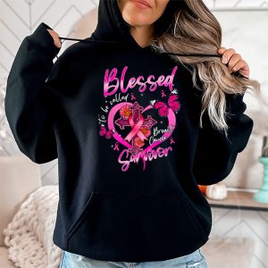 Blessed To Be Called Breast Cancer Survivor Pink Butterfly Hoodie 2 9