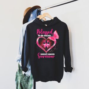 Blessed To Be Called Breast Cancer Survivor Pink Butterfly Hoodie 4 3