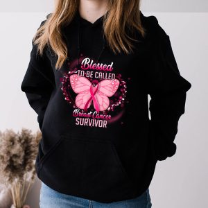 Blessed To Be Called Breast Cancer Shirts Survivor Pink Butterfly 3