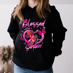 Blessed To Be Called Breast Cancer Shirts Survivor Pink Butterfly 5