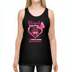 Blessed To Be Called Breast Cancer Survivor Pink Butterfly Tank Top 2 3