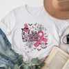 Boo Halloween Pumpkin Pink Ribbon Witch Breast Cancer T-Shirt