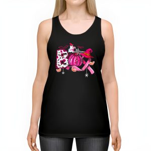 Boo Halloween Pumpkin Pink Ribbon Witch Breast Cancer Tank Top 2 3