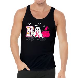 Boo Halloween Pumpkin Pink Ribbon Witch Breast Cancer Tank Top 3 1