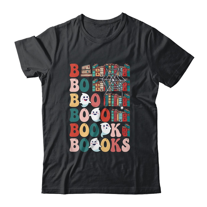 Boooks-Ghosts-Funny-Halloween-Teacher-Book-Library-Reading-Unisex-T-Shirt-For-Adult-Kids Boooks Ghosts Funny Halloween Teacher Book Library Reading Unisex T-Shirt For Adult & Kids