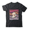 Booooks Groovy Cute Ghost Book Retro Reading Halloween Unisex T-Shirt For Adult & Kids