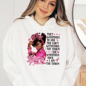 Breast Cancer Awareness Black Women Warrior Pink Ribbon Hoodie 1 2