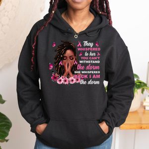 Breast Cancer Awareness Black Women Warrior Pink Ribbon Hoodie 1 3