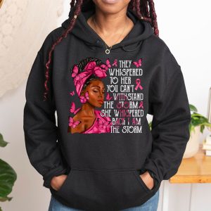 Breast Cancer Awareness Black Women Warrior Pink Ribbon Hoodie 1