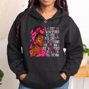 Breast Cancer Awareness Black Women Warrior Pink Ribbon Hoodie 1 5