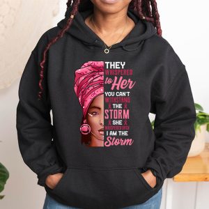 Breast Cancer Awareness Black Women Warrior Pink Ribbon Hoodie 1 6