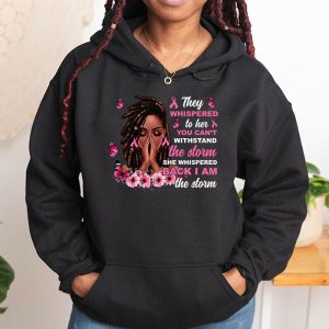 Breast Cancer Awareness Black Women Warrior Pink Ribbon Hoodie 1 8