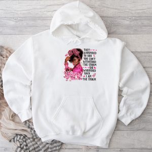 Breast Cancer Awareness Black Women Warrior Pink Ribbon Hoodie 3