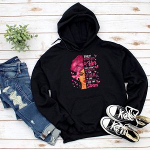 Breast Cancer Awareness Black Women Warrior Pink Ribbon Hoodie 5