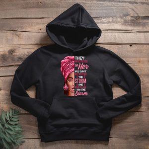 Breast Cancer Awareness Black Women Warrior Pink Ribbon Hoodie 2 1