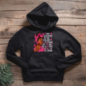 Breast Cancer Awareness Black Women Warrior Pink Ribbon Hoodie 2