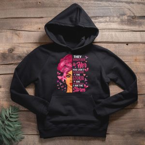 Breast Cancer Awareness Black Women Warrior Pink Ribbon Hoodie 2 4