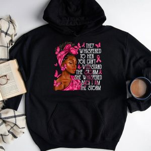 Breast Cancer Awareness Black Women Warrior Pink Ribbon Hoodie 3