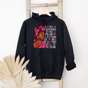 Breast Cancer Awareness Black Women Warrior Pink Ribbon Hoodie 4