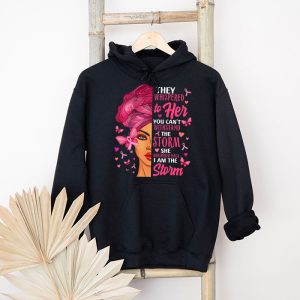 Breast Cancer Awareness Black Women Warrior Pink Ribbon Hoodie 4 4